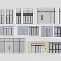 Various Door And Window Design Collection With Different Frame Styles 3d model