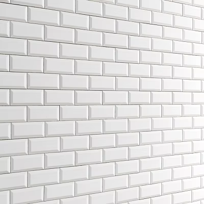 White Rectangular Tile Floor With Uniform Layout And Clean Modern Surface Look 3d model