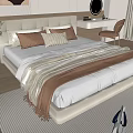 Modern Double Bed 3d model