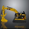 Yellow CAT Functional Vehicle Excavator With Tracks Bucket Cab And Heavy Duty Design