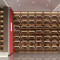 Modern Liquor Store Interior Design With Shelves Wine Bottles And White Counter