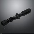 Tactical Rifle Weapon Scope With Adjustable Knobs And Optical Lens 3d model