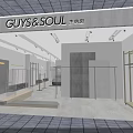 Spacious Modern Clothing Store Interior With Stylish Racks Display Shelves And Bright Lighting