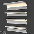 Decorative Wall Moldings With LED Lighting And Various Design Styles For Interior Decoration