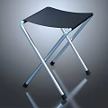 Modern Folding Leisure Chair With Black Seat And Sleek Metal Frame Design