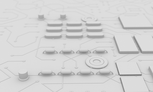 modern information motherboard 3d model