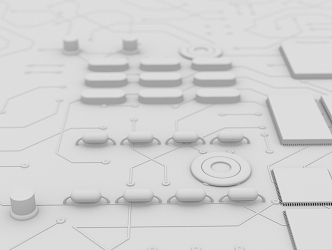 modern information motherboard 3d model