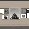 Art Gallery Wall With Various Black And White Artworks And Decorative Frames