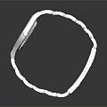 Elegant Silver Watch With Patterned Dial Metal Strap And Reflective Surface