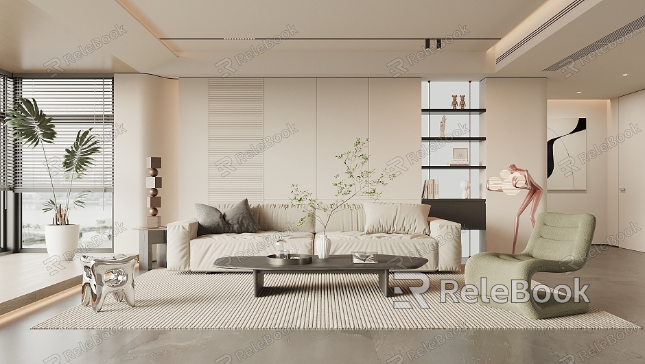 modern living room model