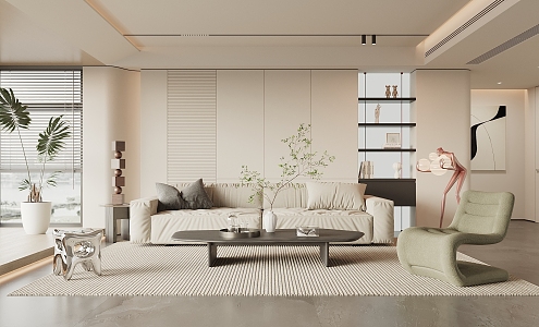 modern living room 3d model