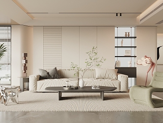 modern living room 3d model