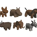 Cute Animal Shaped Children's Chairs with Dog Hippo Badger Pig Elephant Zebra Designs