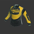 Fashionable Black and Yellow Long Sleeve Shirt With Burger Logo Design