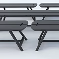 Sturdy Modern Black Stool With Metal Legs For Minimalist Home Furniture Design