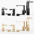 Stylish Black and Gold Modern Faucets with Diverse Styles for Interior Design