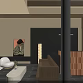 Modern Hotel Lobby Interior With Reception Desk Seating Area And Decorative Lighting