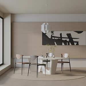 Modern table combination 3d model