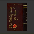 Vintage The Golden Rose Book With Red Cover And Golden Flower Decorations