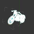 Black Classic Motorcycle With Yellow Accents And Chrome Details On Dark Background