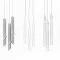 Stylish Pendant Lights Featuring Metal Glass Cylindrical Elongated Designs Illuminated For Modern Spaces