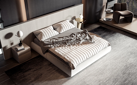 Style Commodity Bed 3d model