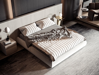 Style Commodity Bed 3d model