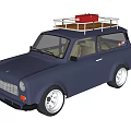 Retro station wagon 3d model