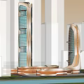 Stream Modeling Commercial Office Building Hotel Building 3d model