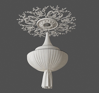 American chandelier lamp panel 3d model