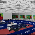 2025 National Fitness Indoor Sports Venue With Table Tennis Tables Spectator Seats And Colorful Decorations