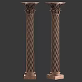 European Classical Roman Column Simple European Column Classical Column 3d model