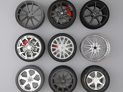 Modern tires car tires model