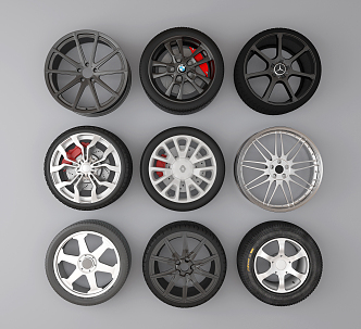 Modern tires car tires 3d model