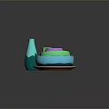 Exquisite Colorful Sculpture Carvings Featuring Stacked Bowls And Ceramic Vases Artwork
