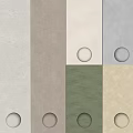 Modern Wall Paneling with Various Colors and Round Decorative Knobs for Interior Design
