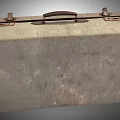 Vintage Suitcase With Leather Corners Metal Locks Brown Handle Classic Design