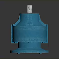 Blue Industrial Circular Mechanical Component With Central Hole And Stable Base 3d model