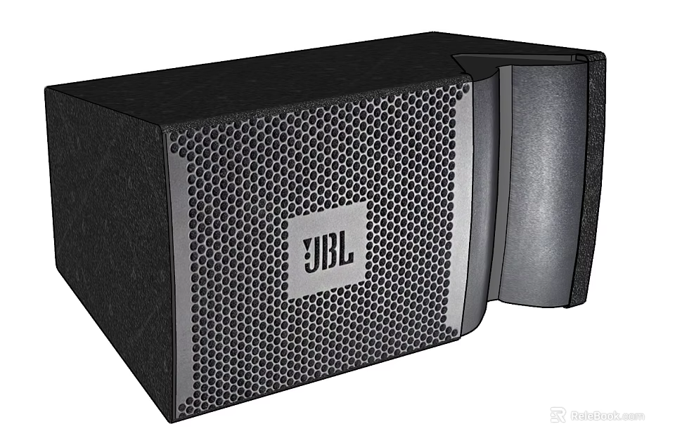 Modern JBL Black Speaker with Honeycomb Design and Professional Audio Performance 3d model 