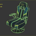 Blue and Yellow High Back Office Chair With Ergonomic Design And Swivel Base
