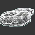 Futuristic Silver Concept Car With Sharp Geometric Lines And Streamlined Design