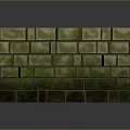 Neatly Stacked Green Wooden Stone Blocks In Layered Structure Design