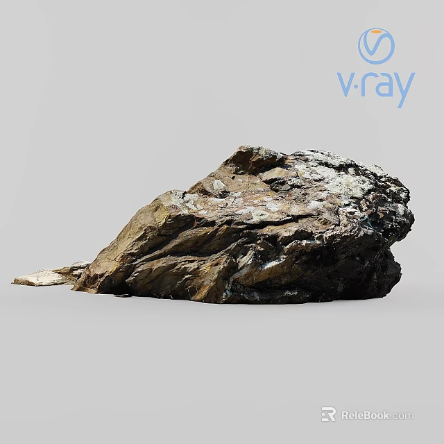 Natural Rock Garden Decor Piece For Outdoor Landscaping And Decoration 3d model 