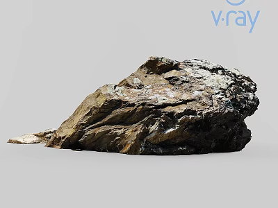 Natural Rock Garden Decor Piece For Outdoor Landscaping And Decoration 3d model
