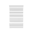 White Decorative Moldings With Various Profiles For Interior Design Projects