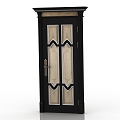 European style solid wood door interior door door 3d model