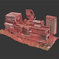 Industrial LOFT lathe machine tool lathe machining turning 3d model