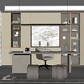 Modern Study Space 3d model