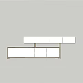 Modern Office Desk With Drawers And Upper Shelves For Workspace Design