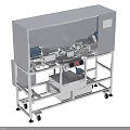 Industrial Equipment with Metal Frame Mobile Design Control Panel and Mechanical Components